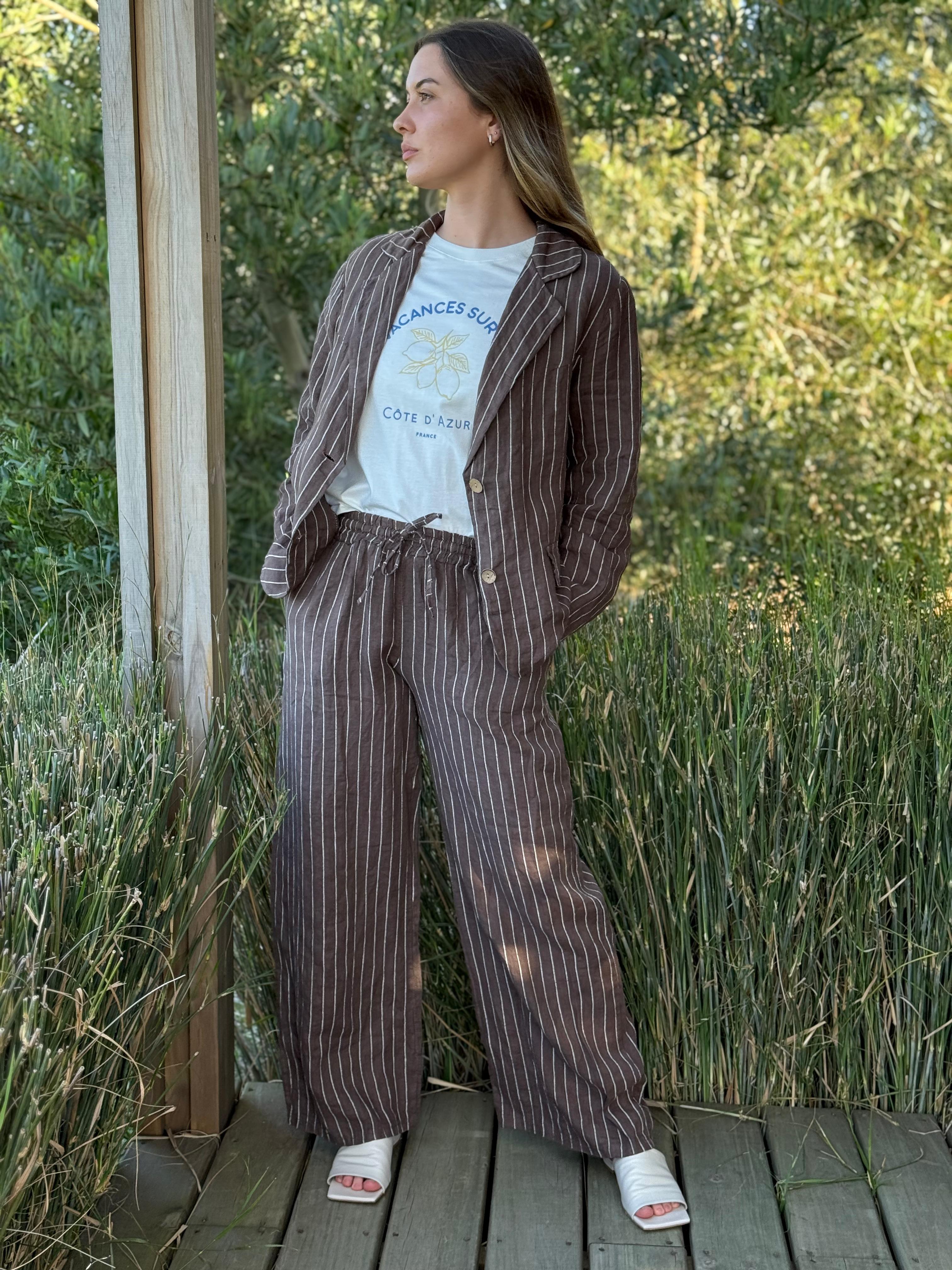 Blazer Otranto chocolate talle unico