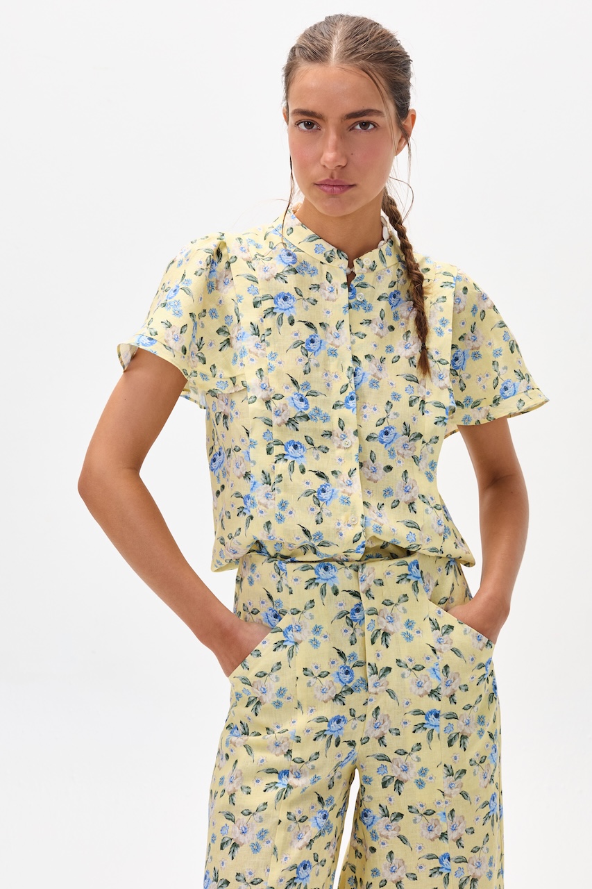 Camisa Willow en Lino - Francesca Print