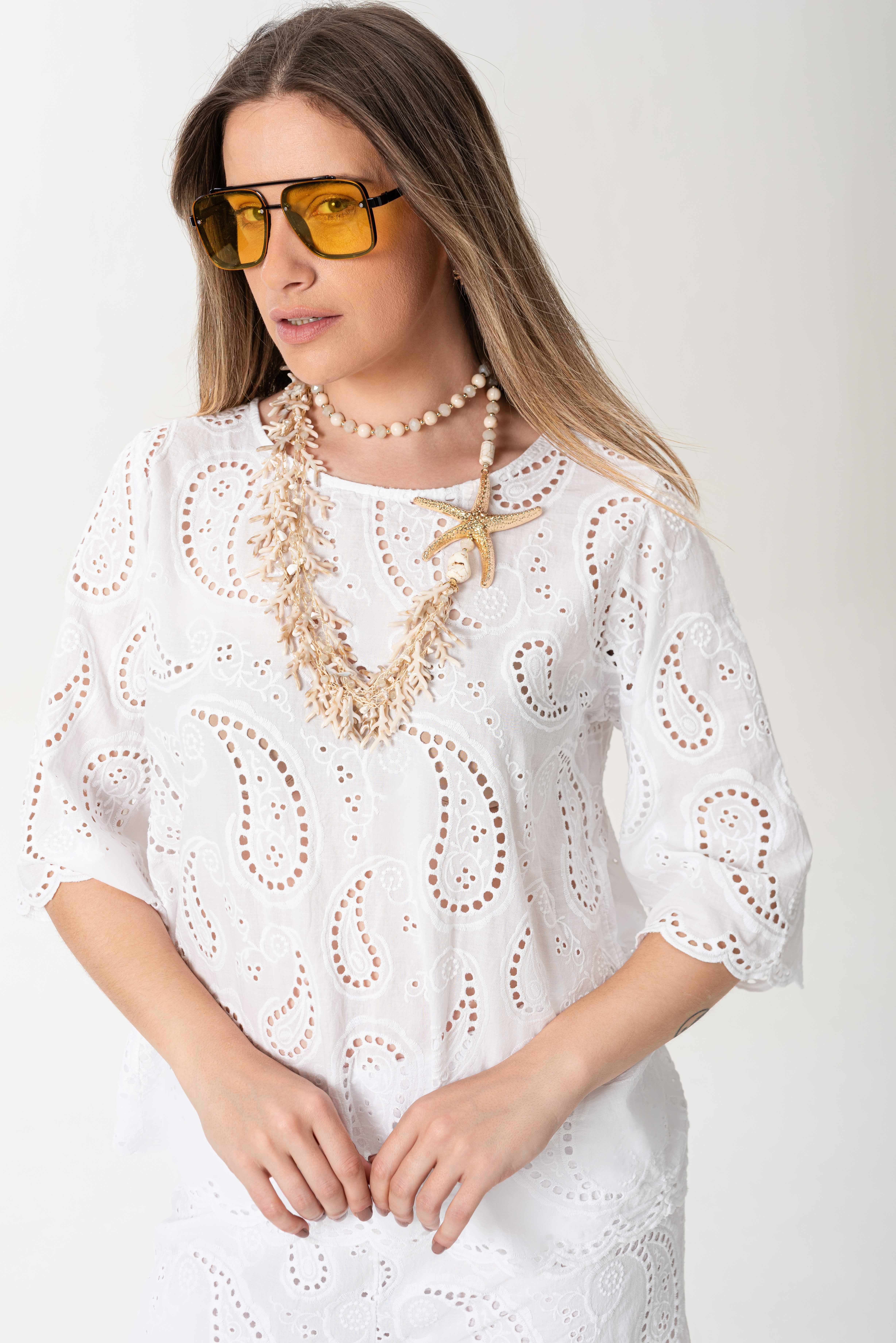 Blusa Broderie