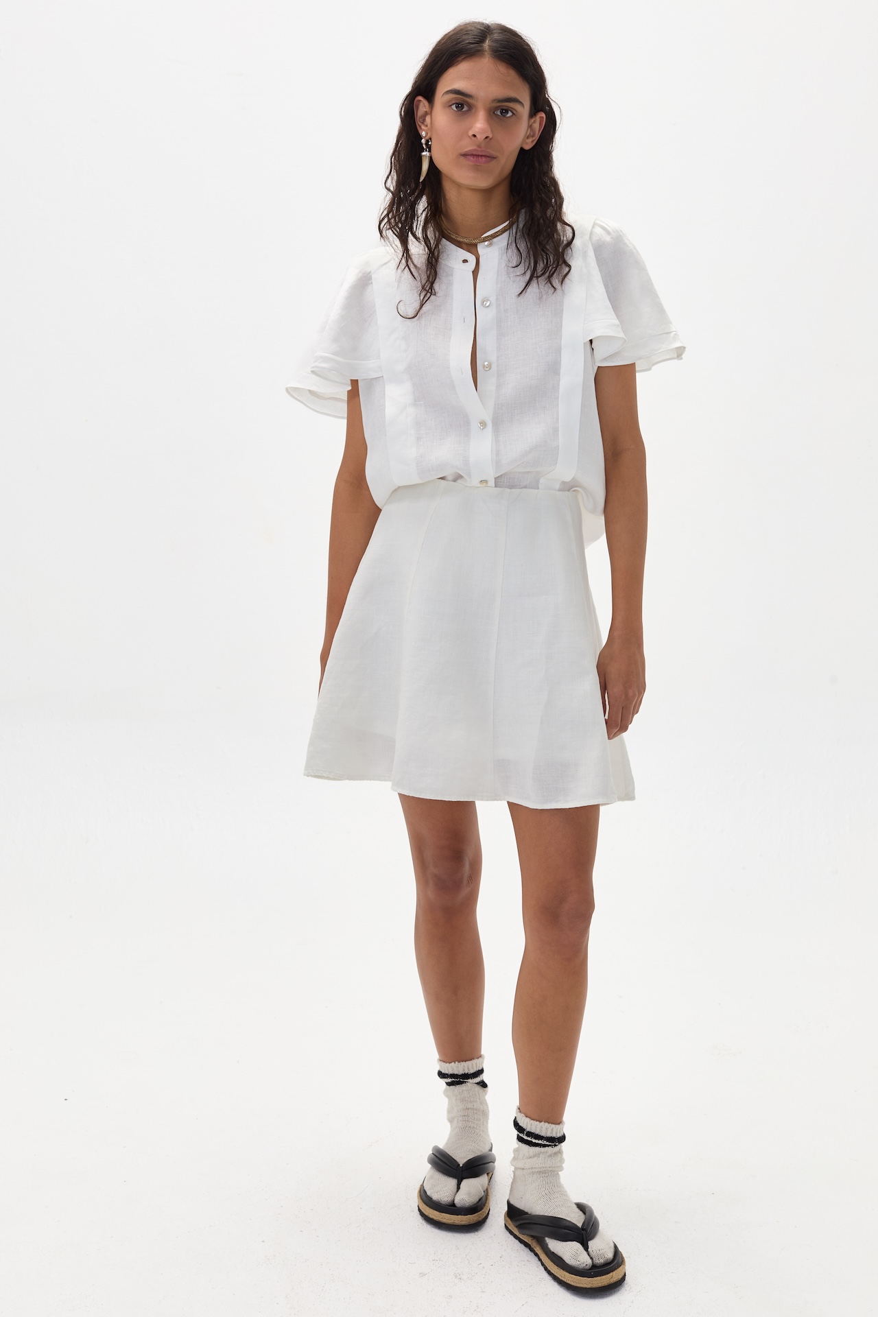 Camisa Willow en Lino - Blanco