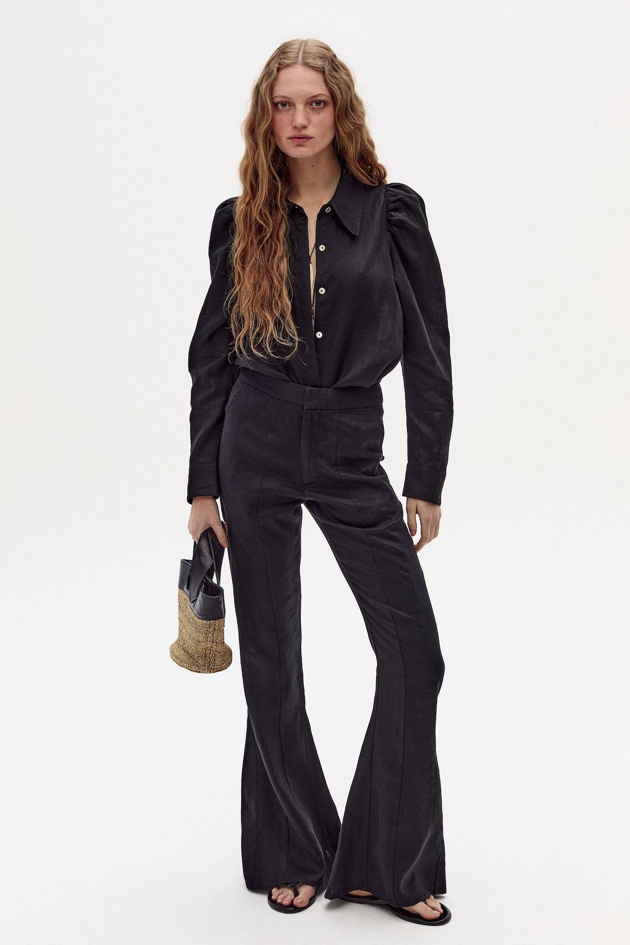 Pantalón Emilia en Lino - Negro